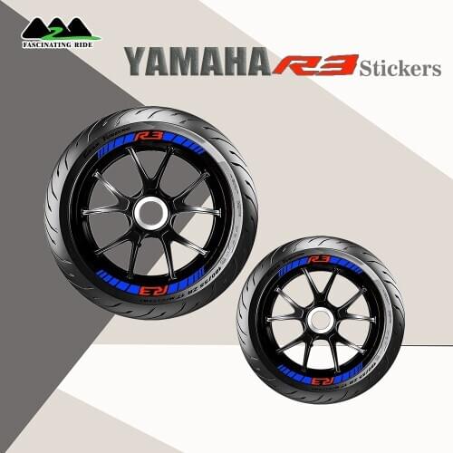 Suitable for Yamaha motorcycle sticker R3 wheel hub Decal rim edge reflective color strip