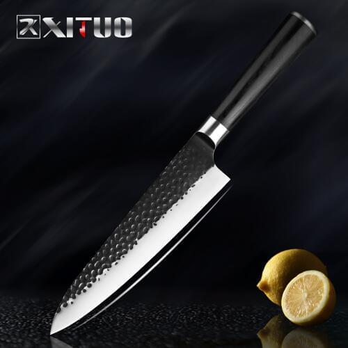 XITUO High Carbon Steel 8 Inch Chef Knife Japanese Hand Forged Non-stick Sharp Slice Meat Knife Fruit Vegetable Cooking Tool NEW