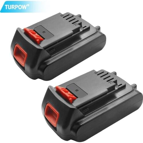 Turpow 18V/20V 3000mAh Li-ion Rechargeable Replacement Battery For BLACK & DECKER LB20 LBX20 LBXR20 Power Tool Battery