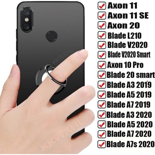 For ZTE Axon 10 Pro 11 4G SE 5G 20 Blade A3 A5 A7 2019 A7s 2020 L210 V2020 Smart Back Ring Holder Bracket Case Phone Soft Cover