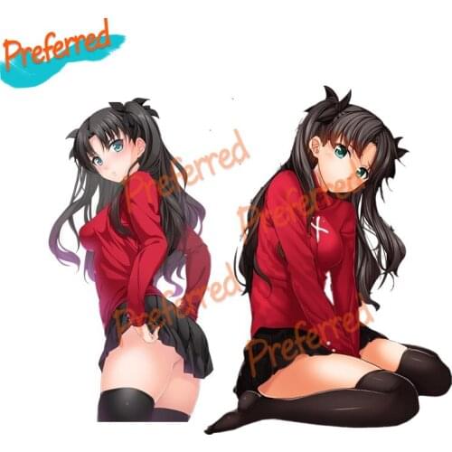 High Quality Decals Exterior Accessories Fatestay Night Tohsaka Rin Anime Girl Car Stickers Road Bike Decal