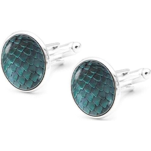 XK-5HXK0160 French Suits Cufflinks with Dragon Scales Pattern Retro Men Women Shirts Sleeve Nails Cuff Link for Collection