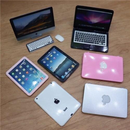 1:12 Dollhouse Doll Accessories Miniature IPad Desktop Computer Macbook Model Toy