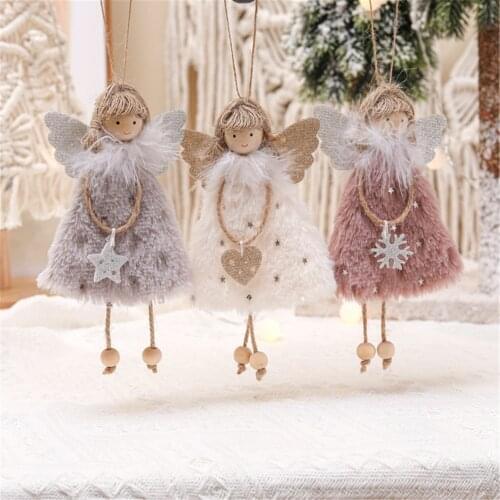 1/4pcs White Beard Faceless Christmas Ornaments Pink Gray Plush Doll Christmas Tree Decoration New Year Christmas Gifts kerst