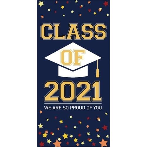 1pc Creative Class of 2021 Festival Chic Unique Door Banner Graduation Banner for Door Party Graduation