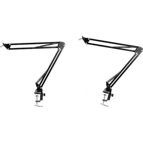 2 Pcs Adjustable Webcam Mount Clamp Mount Suspension Scissor Tripod Stand Holder