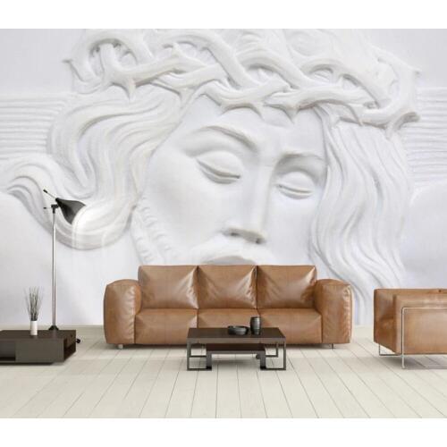 Free Shipping 3d Abstract Relief Character Avatar Background Wall For Living Room Custom Mural Wallpaper Exhibition Wallpaper