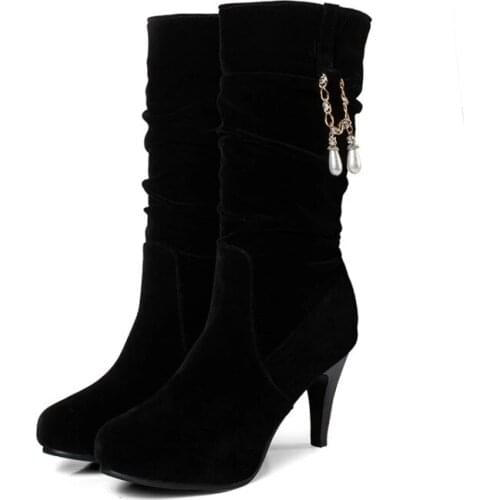 Big Size 9 10 11 12 13 boots women shoes ankle boots for women ladies boots shoes woman winter Water Diamond chain