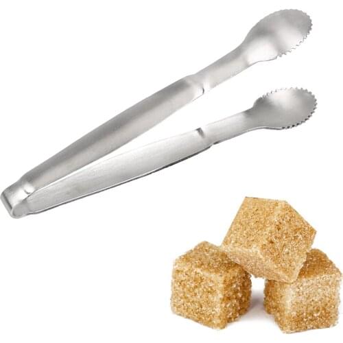 Teaware Food Tongs Holder Mini Tea Ice Cube Clip Stainless Steel Coffee Sugar Clip Tongs Holder Tea Tweezer Teacup Clamp