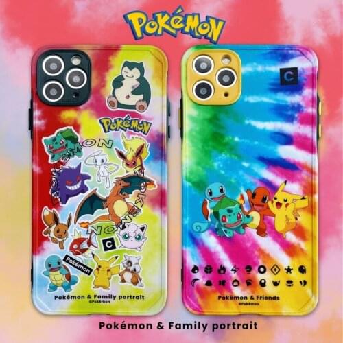 Pokemon Pikachu Anti-fall and Shockproof All-inclusive Mobile Phone Case Gengar Snorlax for Iphone 7 8Plus X Xr Xs Max 11 Promax