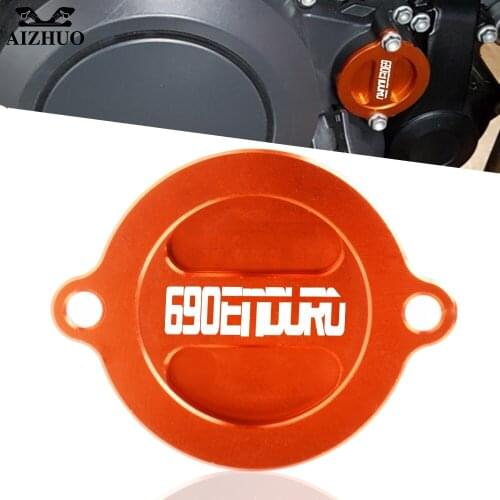 CNC Aluminum Motorcycle Engine Oil Filter Cap Oil Fuel Tank Cover For 690 Enduro 2011 2012 2013 Enduro R 2010 2015-2017