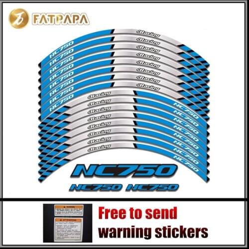 FOR HONDA NC750X NC 750 NC750 Motorcycle Parts Contour Wheel Decoration Decal Sticker Blue