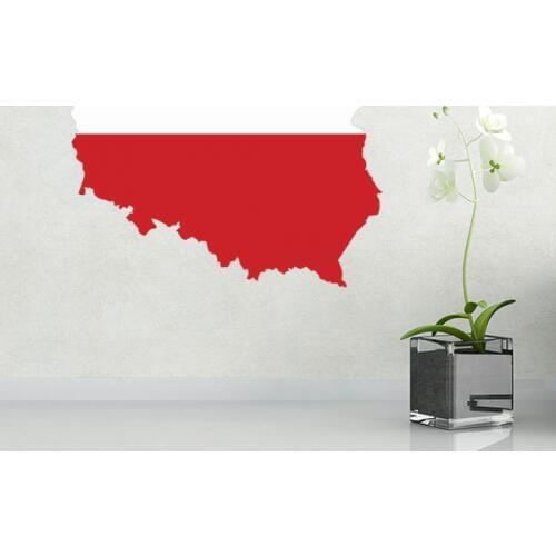 Flag map of Poland wall vinyl sticker custom made home decoration wall sticker wedding decoration PVC wallpaper fashion design