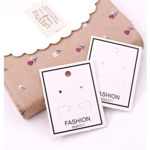 Custom Print Cardboard Paper Necklace Earring Packaging Card with logo for Jewelry Display