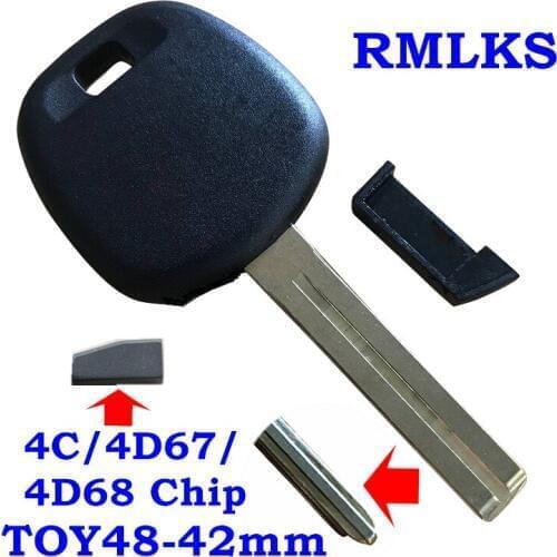 New Replacement Keyless Transponder Ignition Key For Lexus TOY50-PT 4D68 4D67 4C TOY48 42MM Transponder Chip Keys (short)