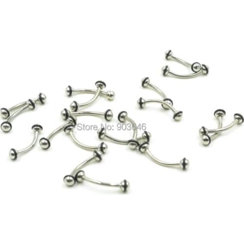 LOT50pcs Free Shippment Body Jewelry -Stainless Steel Eyebrow Piercing Jewelry 1.2X8X3MM New