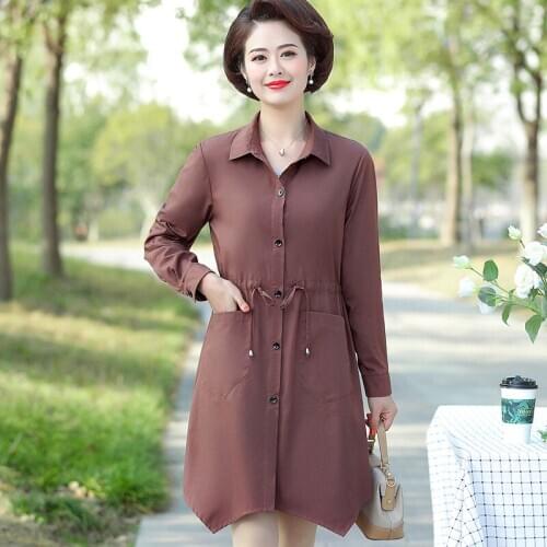 Fashion feminine coat fit slim comfortable lady clothes spring autumn casual joker trench coat for women plus size solid color