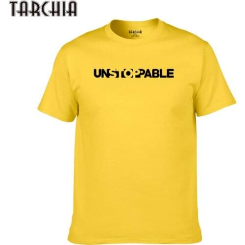 TARCHIA 2021 Print Men Tees Tops Casual T Shirt Unstopable Men New Cotton Slim Fit T Shirt Homme Sleeve Top Spring Fashion