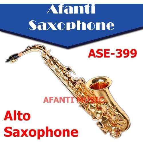 Afanti Music Eb tone / Brass body / Gold finish Alto Saxophone (ASE-399)