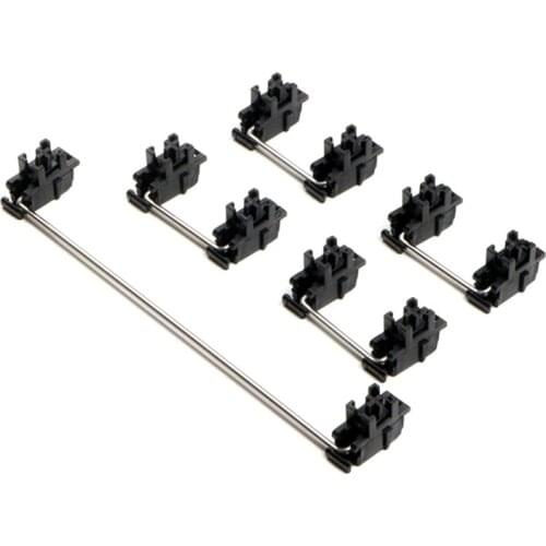New Steel Plate Satellite Shaft for Mechanical Keyboard Cherry MX Axis Switch Black Mounted 6.25U 2U Stabilizers