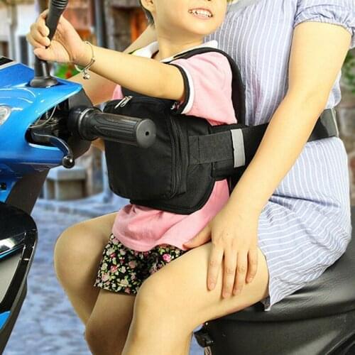 Motorcycle Children Safety Adjustable Seat Belt Electric Vehicle Safety Strap for Kids Fixed Safety Harness Bag