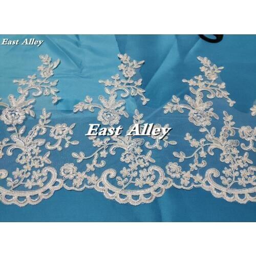 DIY 9 Yards Lace Material White ,Ivory Lace Edge Suitable for Wedding Dress ,Veil