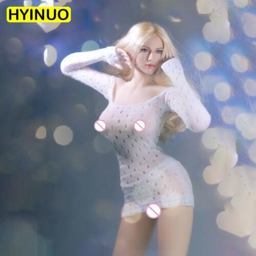 FT005 1:6 Scale Gril Sexy Hollowed Dress Clothes for 12'' Seamless Action Figure Body clothing set model toy
