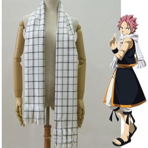 Anime Scarf Fairy Tail Role Natsu Dragneel Cosplay Costume Scarves Neckerchief Warm