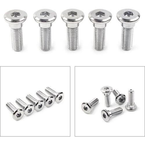 5Pcs/set M8x25mm Motorcycle Steel Bolts Ti Hex Socket Disc Brake Rotor Screws For Kawasaki EX300 ZX7R ZRX1100 Versys 1000