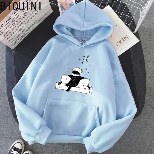 Jujutsu Kaisen Anime Hoodie Women/men Gojo Satoru Print 2021 Spring Oversized Sweatshirt Harajuku Streetwear Tops Dropshipping