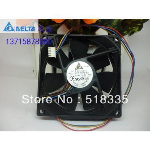 Original for delta AFB0924VH 9CM 92*92*25MM 9225 24V 0.40A 4P pwm Cooling fan