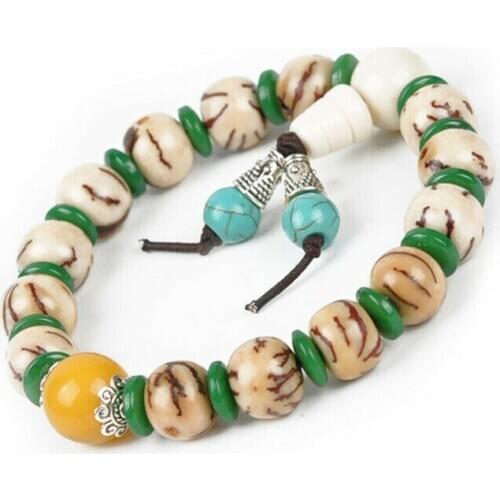 Gold-line Bodhi Seeds interval beads Tibetan Buddhism Bracelet