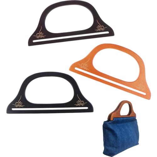 1X Wooden Handbag Bag Handle Replacement Holder Bag Accessories Diy Making Frame