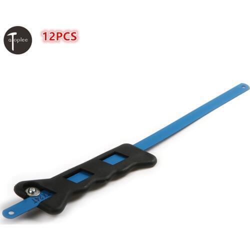2PCS Adjustable Plastic Hand Saw Handle With 10PCS High Carbon Steel Blue Color Hacksaw Sawing Blades 300mm Length