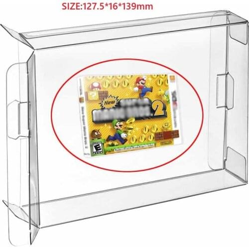H 50pcs Carts Clear CIB Game Cartridge Box Case Protector Sleeve for 3DS Box Protectors