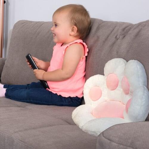 70*60CM Cat Bear Paw Plush Seat Cushion Indoor Floor Stuffed Sofa Colorful Animal Decor Pillow for Children Grownups Gift