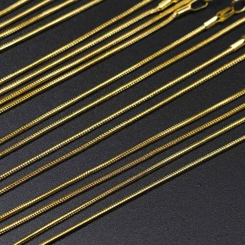 DIY Jewelry Accessories 46cm Snake Bone Chain Lobster Clasp Snake Bone Chain Handmade Pendant Chain 12pcs/Pack