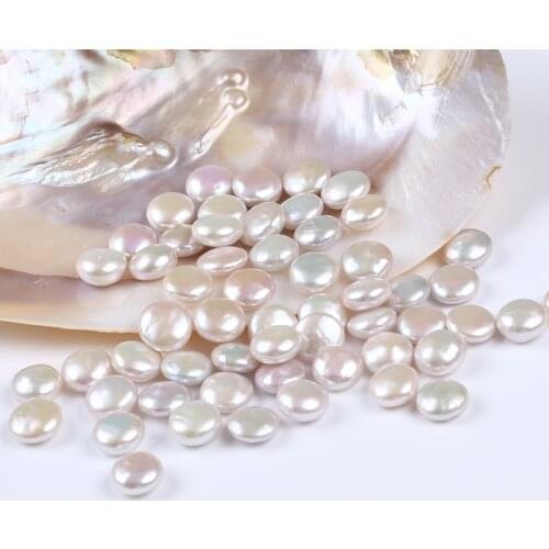 High Quality 100% Natural Peal Grade AAA Slippy Coin Shape Loose Beads For Jewelry Making