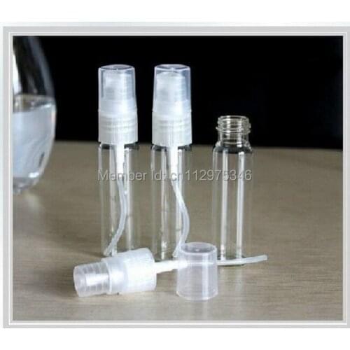 Factory Price 3000pcs fine mist Clear 5ml Travel Portable Refillable Spray Atomizer Glass Empty vial Sample Perfume Bottle