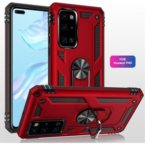 For Huawei P40 Pro Case P 40 Pro Plus Case Magnet Car Ring Stand Holder Cover For Huawei P40 Pro+ Coque Silicone Bumper Coque