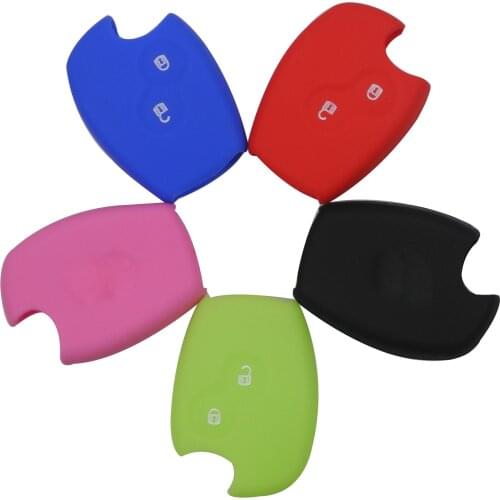 Kutery 2 Buttons Key Case Silicone Protect Shell For Renault Clio Scenic Megane Duster Sandero Twingo Modus