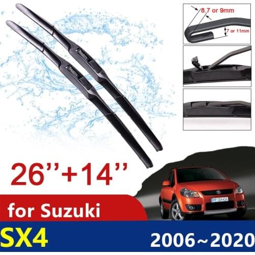 For Suzuki SX4 2006~2020 Maruti SX-4 S-Cross Front Windscreen Wipers Car Accessories Car Wiper Blades 2011 2012 2013 2014 2015