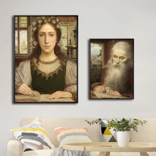 Home Decoration Print Canvas Wall Art Poster Pictures Oil Unframde Drawings Paitings Edmond Van Hove Portait