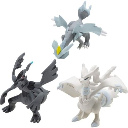TAKARA TOMY Pokemon Anime Figures The Strongest Combat Set Vol.3 Reshiram Zekrom Kyurem Action Figures Model Toys Kids Gifts