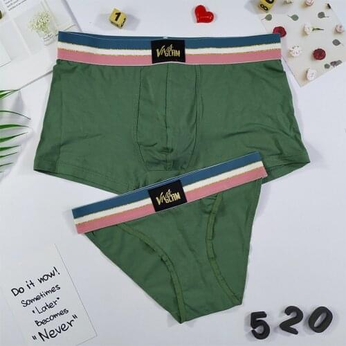 Cotton Couples Panties,soft And Comfortable Skin-friendly Delicate Triangle Lovers' Underwear,breathable Sweat-absorbent Briefs