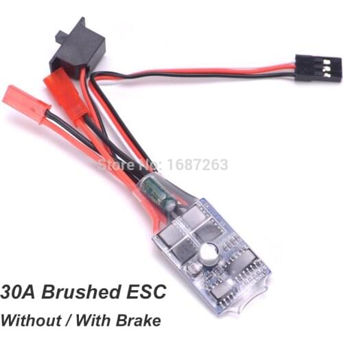 RC Car 30A ESC Brushed ESC Motor Electric Speed Controller without / with Brake for DIY Mini RC Car Boat Tank