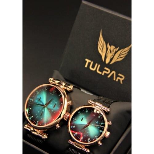 Custom Box Couple Wrist watch Magnet Cord Analog Dear Watches