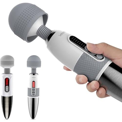 New Leten Vibrator Powerful Big Head Magic Wand Sex Toys For Woman Massager Rechargeable Heating AV Vibrator For Female Clitoris