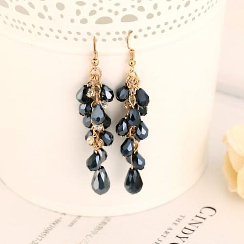YFJEWE New Exaggeration Shining Crystal Tassels earrings for women Nightclub Crazy The Best Sell Earrings E012