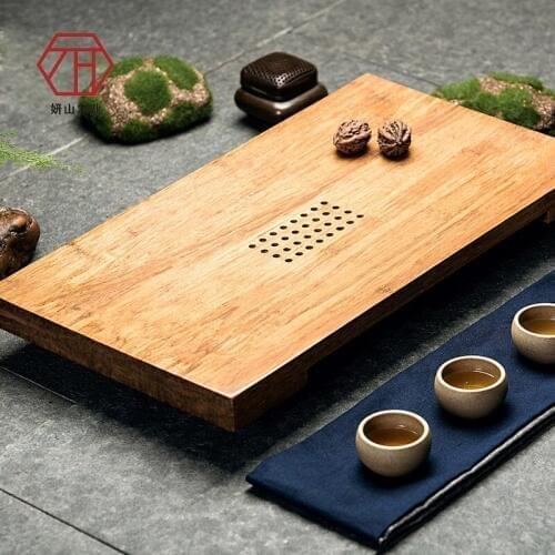 [] new Chinese tea set in natural bamboo teaboard Road water bamboo Kung Fu Tea